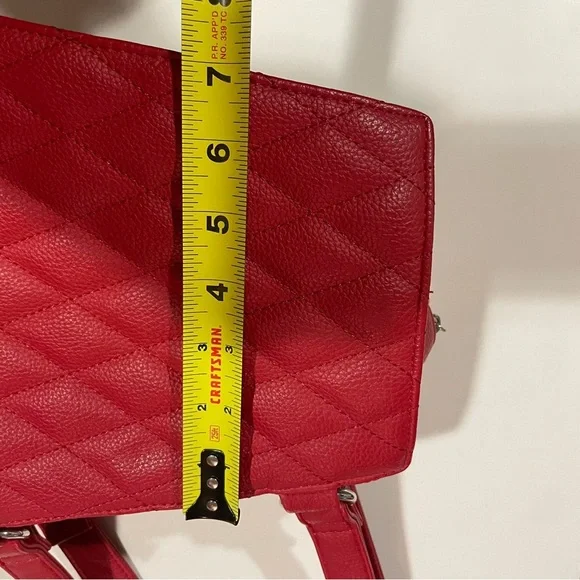 Lux De Ville Matte Red Coffin Handbag Rockabilly Skull Purse - Picture 9 of 12